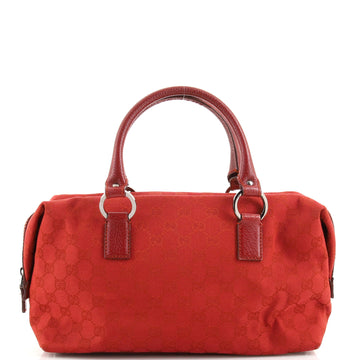 Gucci Vintage Boston Bag GG Canvas Small
