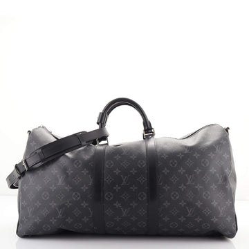 Louis Vuitton Keepall Bandouliere Bag Monogram Eclipse Canvas 55