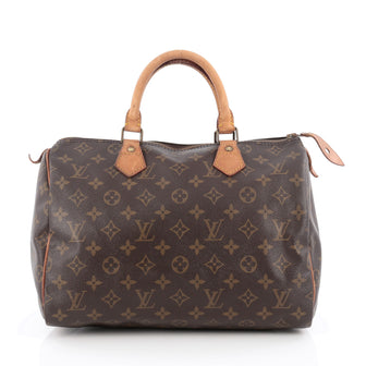 Louis Vuitton Speedy Handbag Monogram Canvas 30 Brown 1806010