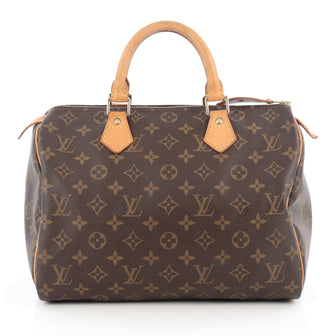 Louis Vuitton Speedy Handbag Monogram Canvas 30 Brown 1806011