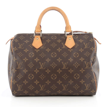 Louis Vuitton Speedy Handbag Monogram Canvas 30 Brown 1806011