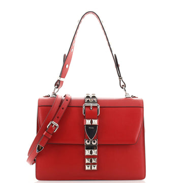 Prada Elektra Shoulder Bag Studded Leather Medium