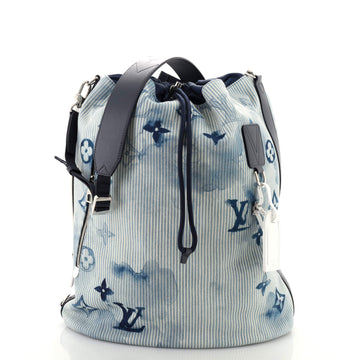 Louis Vuitton Sac Marin Bag Limited Edition Monogram Watercolor Stripes Denim
