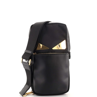 Fendi Monster Sling Bag Nylon and Leather Medium