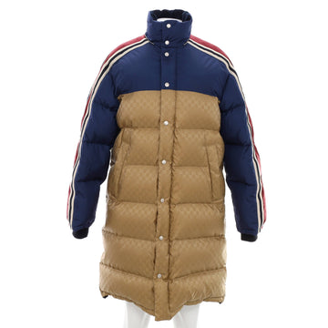 Gucci Men's Hooded Puffer Long Jacket Quilted GG Polyamide with Down