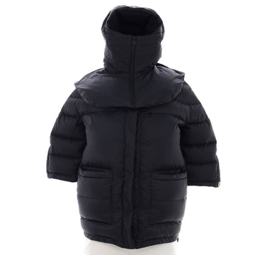 Chanel Women's Detachable Hood 3/4 Sleeve Puffer Jacket Quilted Nylon with Down Blend