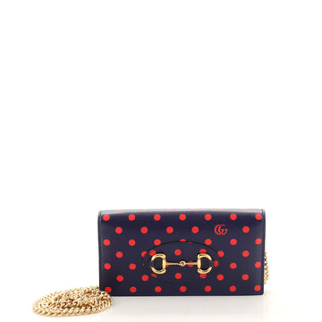 Gucci Horsebit 1955 Chain Wallet Printed Leather