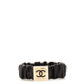 Chanel CC Scrunchie Metal and Leather