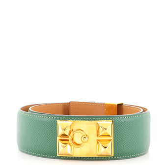 Hermes Collier de Chien Buckle Reversible Belt Leather Wide