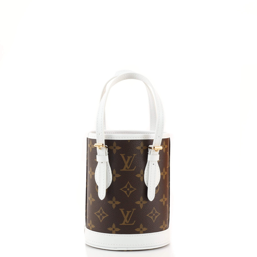 Louis Vuitton Bucket Bag LV Match Monogram Canvas Nano Brown, White