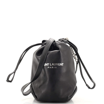 Saint Laurent Teddy Bucket Bag Leather Mini