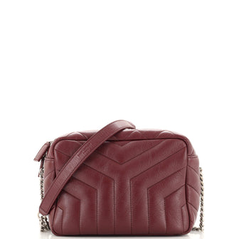 Saint Laurent LouLou Bowling Bag Matelasse Chevron Leather Small
