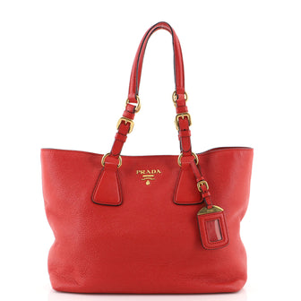 Prada Belted Buckle Open Tote Vitello Phenix Medium