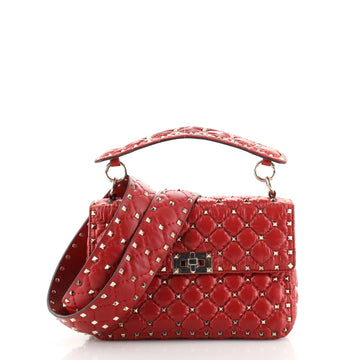 Valentino Garavani Moncler Rockstud Spike Flap Bag Quilted Nylon Medium