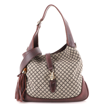Gucci New Jackie Bag Diamante Canvas Medium
