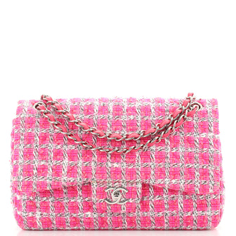 Chanel Classic Double Flap Bag Quilted Tweed Jumbo