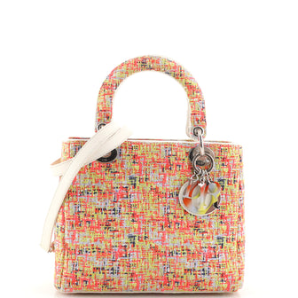 Christian Dior Lady Dior Bag Tweed Medium