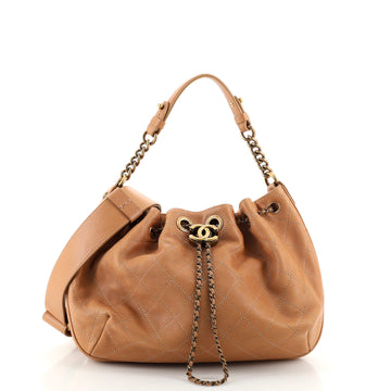 Chanel Paris in Rome Drawstring Bag Quilted Lambskin Small