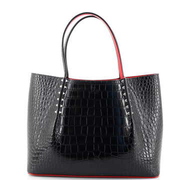 Christian Louboutin Cabarock Tote Crocodile Embossed Leather Small