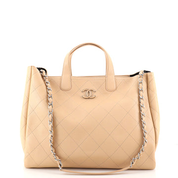 Chanel Covered CC Shopping Tote Stitched Caviar Large