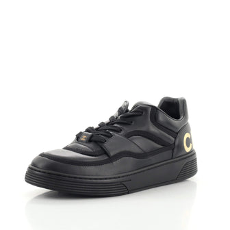 Chanel Women's Low-Top Logo Sneakers Print Leather