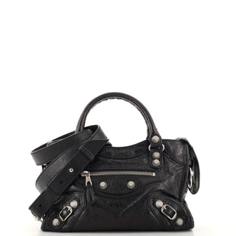 Balenciaga City Giant Studs Bag Leather Mini