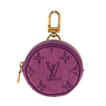Louis Vuitton Round Bag Charm and Key Holder Monogram Denim