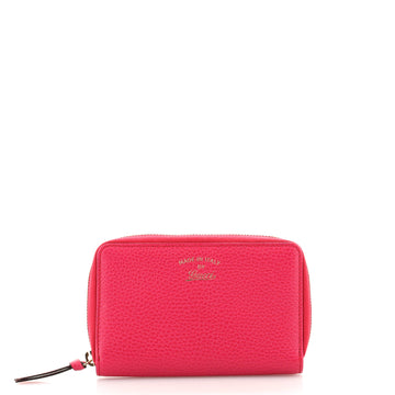 Gucci Swing Zip Around Wallet Leather Compact
