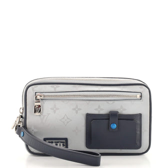 Louis Vuitton Alpha Clutch Limited Edition Monogram Satellite Canvas
