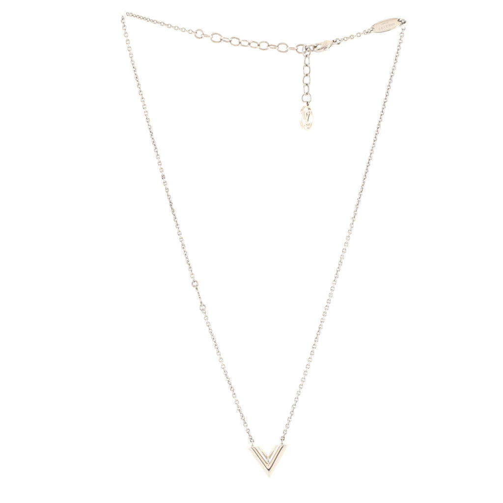 Louis Vuitton Essential V Supple Necklace Metal Gold 180619417
