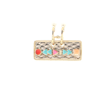 Chanel Single Wide CC Clip-On Earring Earrings Metal with Resin