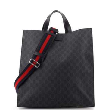 Gucci Convertible Soft Open Tote GG Coated Canvas Tall