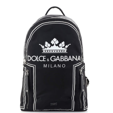 Dolce & Gabbana Vulcano Zip Backpack Printed Nylon