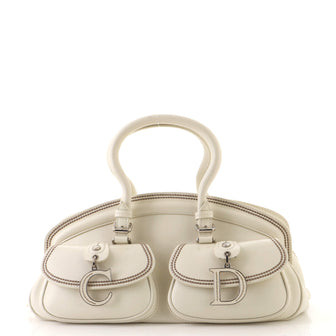 Christian Dior Detective Handle Bag Leather Medium