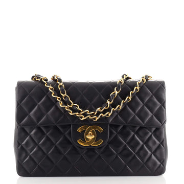 Chanel Vintage Classic Single Flap Bag Quilted Lambskin Maxi