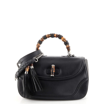 Gucci New Bamboo Top Handle Bag Leather Large