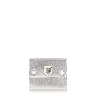 Christian Dior Diorama Compact Flap Wallet Leather