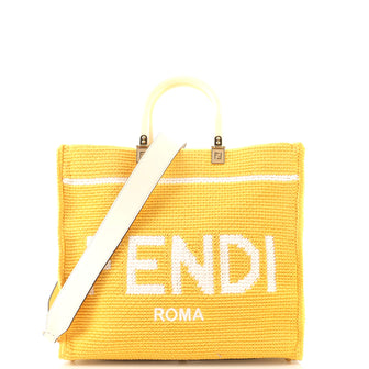 Fendi Sunshine Shopper Tote Crochet Medium