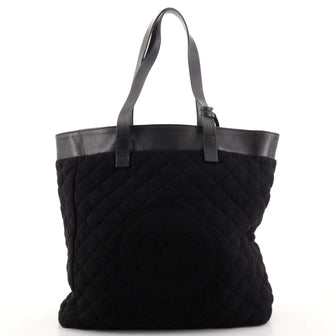 Chanel Reversible CC Tote Terry Cloth and Quilted Nylon Large
