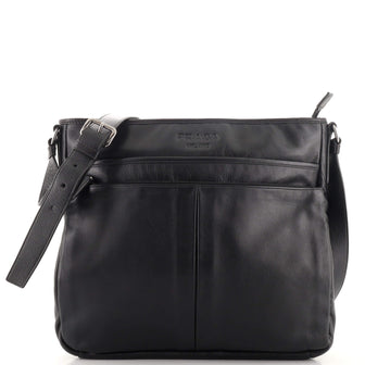 Prada Double Pocket Zip Messenger Soft Calfskin Large
