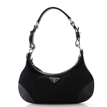 Prada Zip Hobo Tessuto with Leather Medium