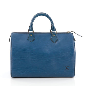 Louis Vuitton Speedy Handbag Epi Leather 30 Blue 1806201