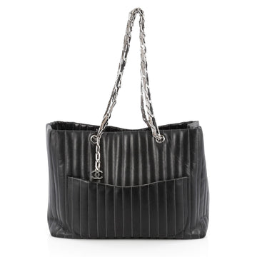 Chanel Mademoiselle Tote Vertical Quilt Lambskin Black 1806202