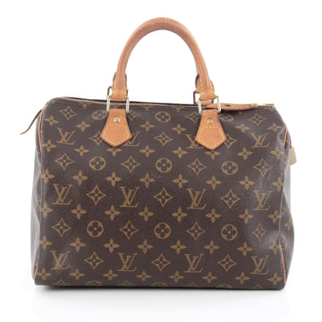 Louis Vuitton Speedy Handbag Monogram Canvas 30 Brown 1806210