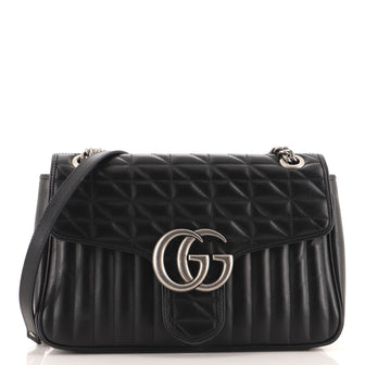 Gucci GG Marmont Flap Bag Mixed Matelasse Leather Medium