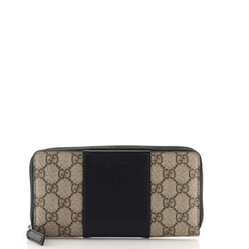 Gucci Zip Around Wallet GG Coated Canvas and Leather
