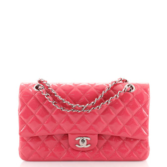 Chanel Classic Double Flap Bag Quilted Patent Medium