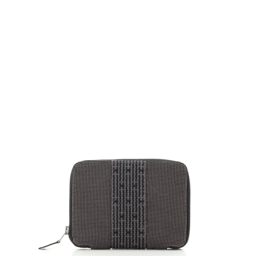 Hermes Black Canvas Herline Wallet