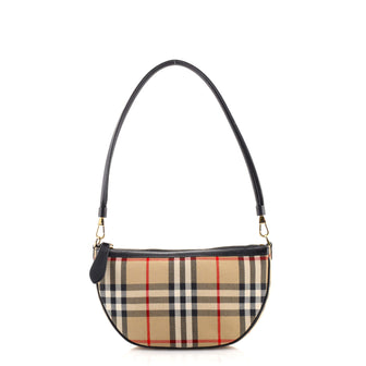 Burberry Olympia Pouch Shoulder Bag Vintage Check Canvas