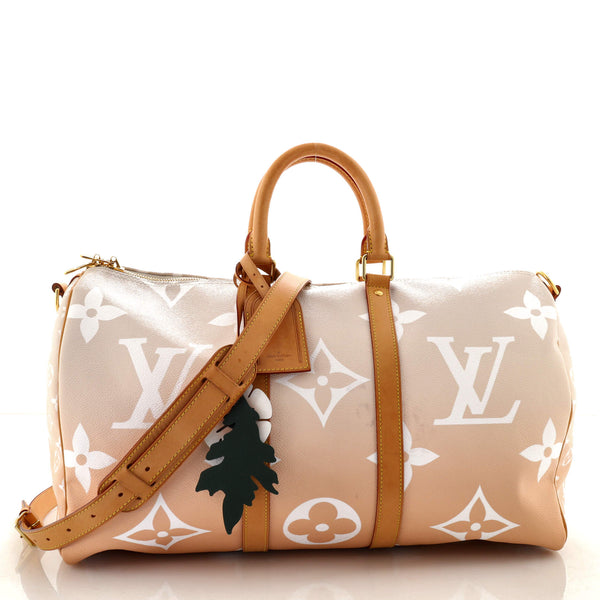 Louis Vuitton By The Pool Keepall Bandouliere 45 Giant Logo Brume